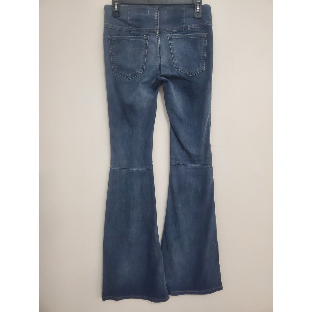 Free People We The Free Pull On Flare Jeans Women 26 Dark Wash